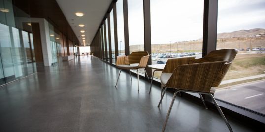 Modern office corridor interior
